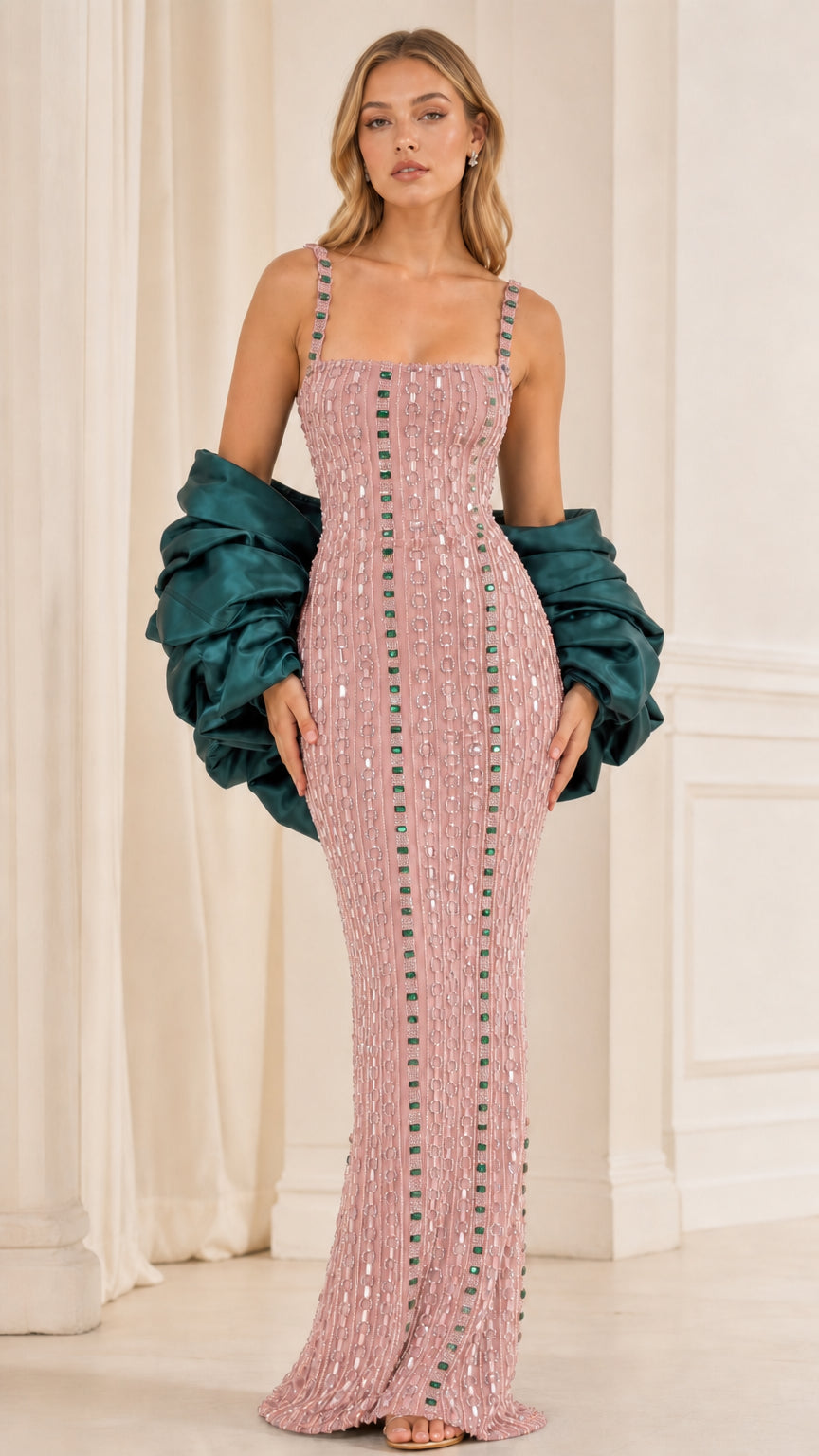 Front view of pink variant with beaded texture