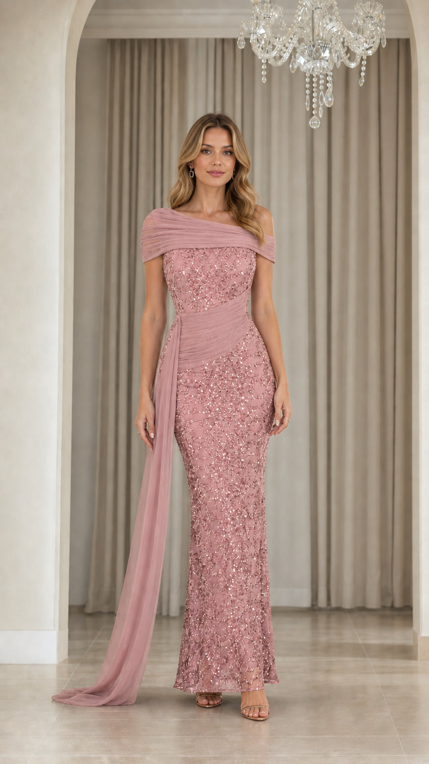 Full front view in pink color variant