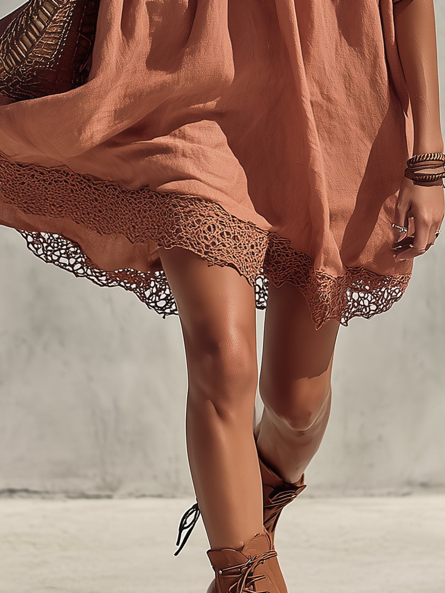 Pink Off Shoulder Linen Blend Mini Dress