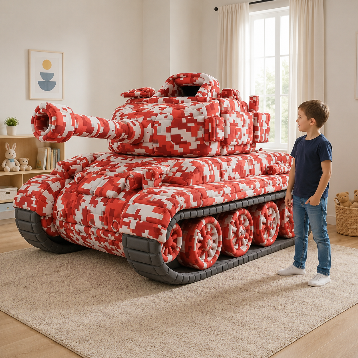Giant Soft Tank Adventure Fort & Kids’ Lounge