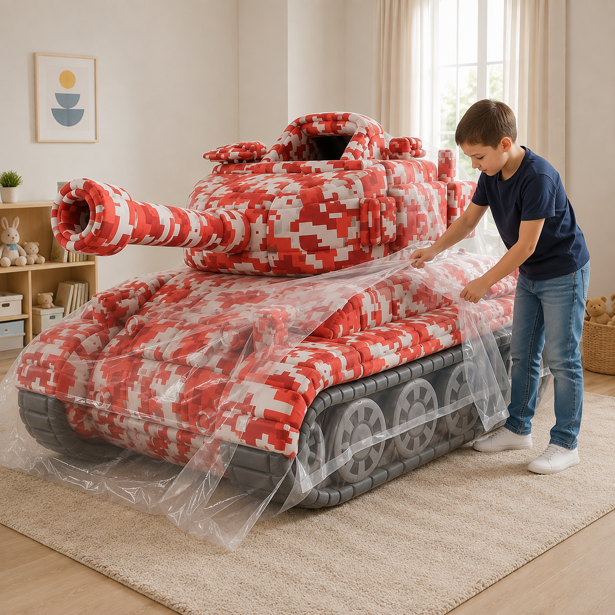 Giant Soft Tank Adventure Fort & Kids’ Lounge
