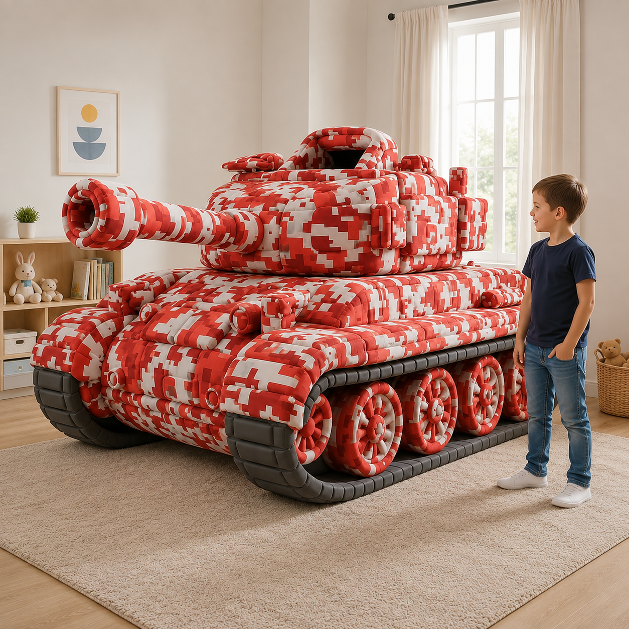 Giant Soft Tank Adventure Fort & Kids’ Lounge