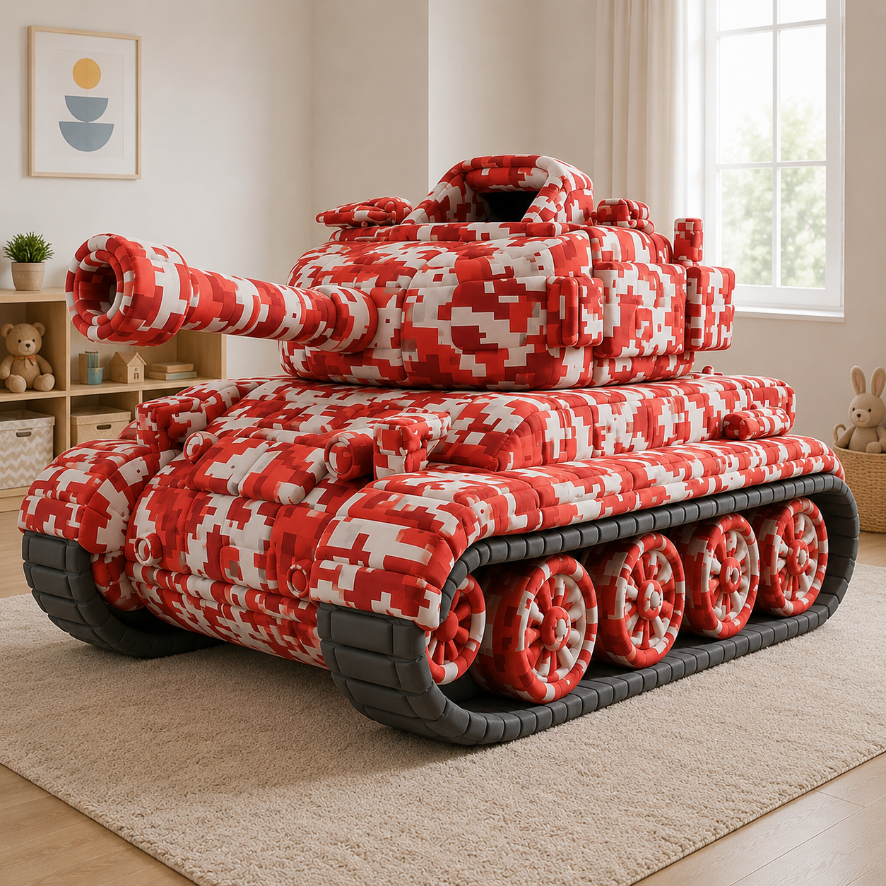 Giant Soft Tank Adventure Fort & Kids’ Lounge