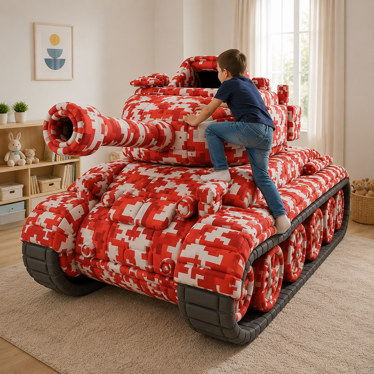 Giant Soft Tank Adventure Fort & Kids’ Lounge