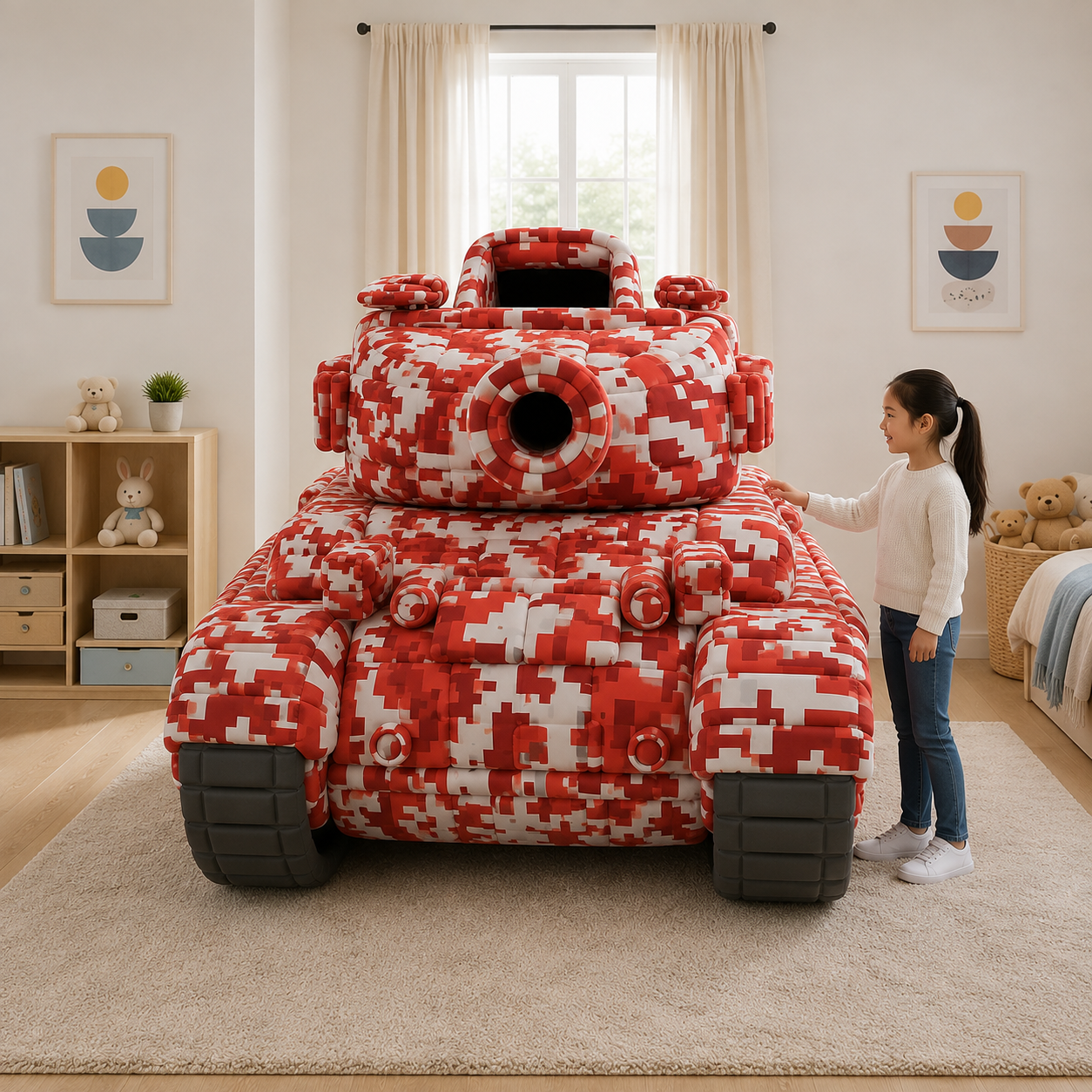 Giant Soft Tank Adventure Fort & Kids’ Lounge