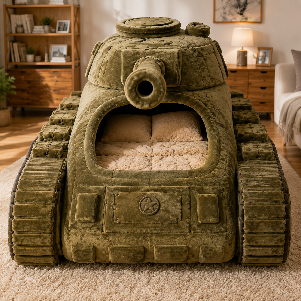 Commander Tank Plush Sleeping Bed